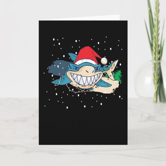 Merry Shark Christmas Card (Front)
