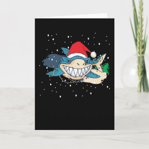 Merry Shark Christmas Card