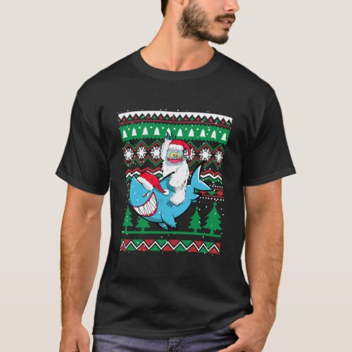 Merry Sharkmas Santa Shark Ugly Christmas Sweater 