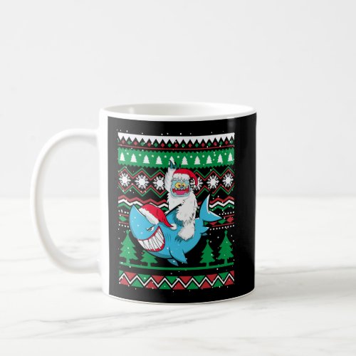 Merry Sharkmas Santa Shark Ugly Christmas Sweater  Coffee Mug