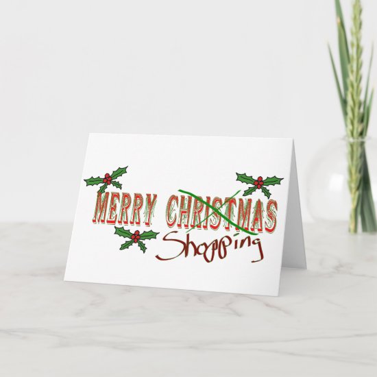 Merry Shopping Holiday Card