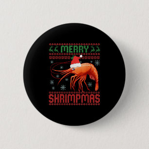 Merry Shrimpmas Funny Shrimp Ugly Christmas Sweate Button