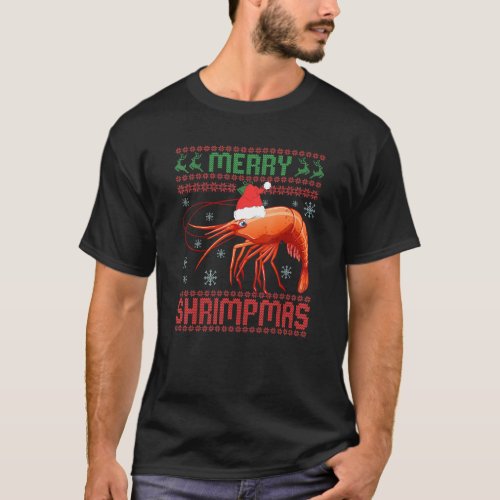 Merry Shrimpmas Funny Shrimp Ugly Christmas Sweate T_Shirt