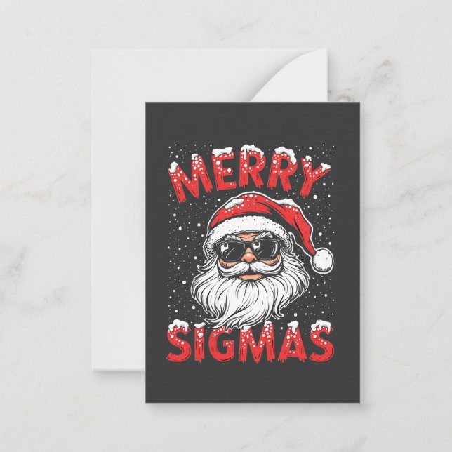 Merry Sigmas Funny Gen Alpha Middle School Christm Note Card (Front)