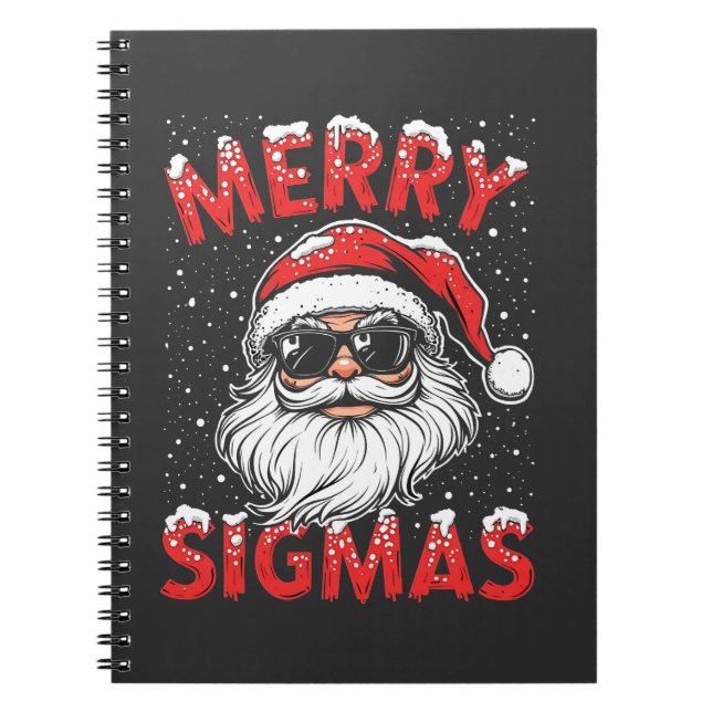 Merry Sigmas Funny Gen Alpha Middle School Christm Notebook (Front)
