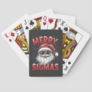 Merry Sigmas Funny Gen Alpha Middle School Christm Poker Cards