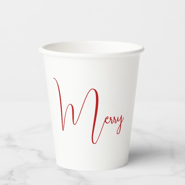 Merry Simple holiday paper cup (Front)