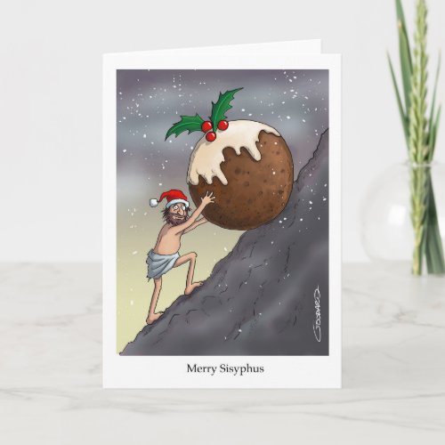 Merry Sisyphus Christmas card