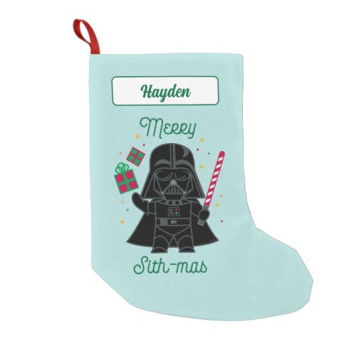 Merry Sith_Mas Cartoon Darth Vader Small Christmas Stocking