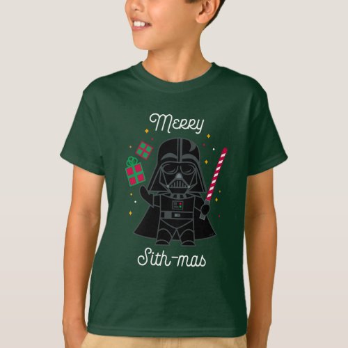 Merry Sith_Mas Cartoon Darth Vader T_Shirt