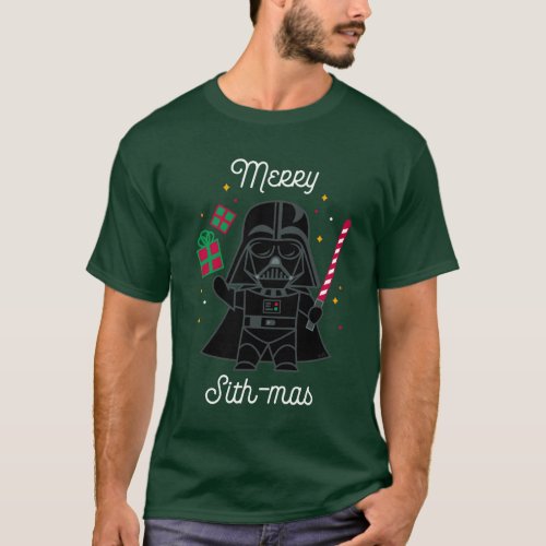 Merry Sith_Mas Cartoon Darth Vader T_Shirt