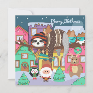 Merry Slothmas Holiday Card