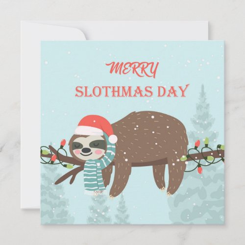 Merry Slothmas  Holiday Card