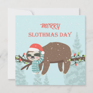 Merry Slothmas Holiday Card