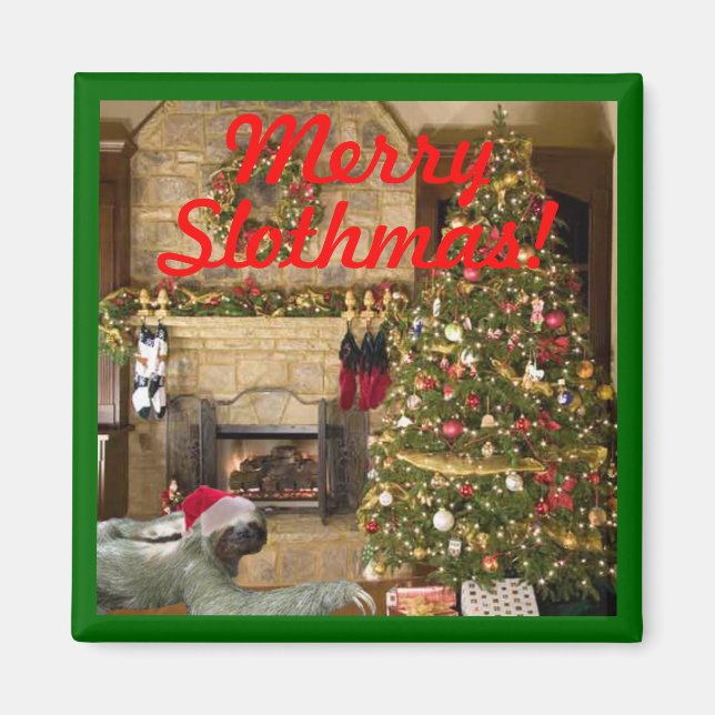 Merry Slothmas Magnet (Front)
