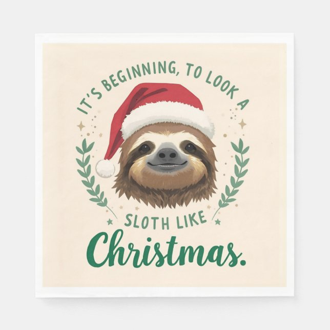 Merry Slothmas, Napkins (Front)