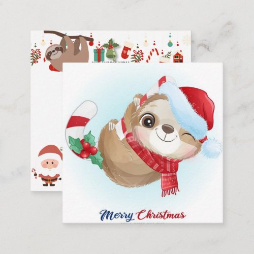 Merry Slothmas Note Card