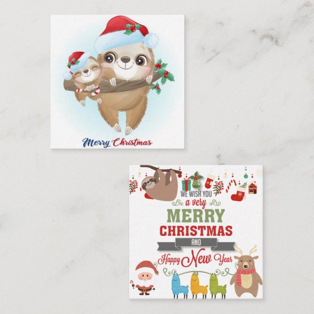 Merry Slothmas Note Card (Front/Back)