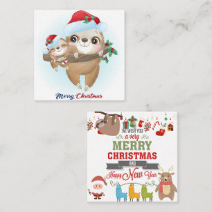 Merry Slothmas Note Card