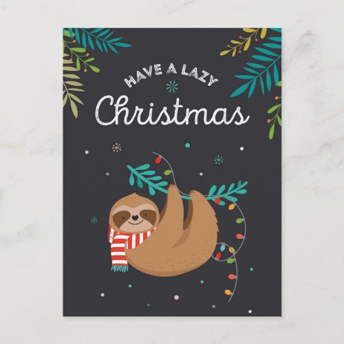 Merry Slothmas Postcard