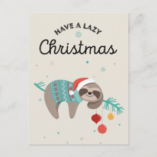 Merry Slothmas Postcard