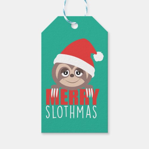 Merry Slothmas Sloth Cute Xmas Christmas Gift Tag