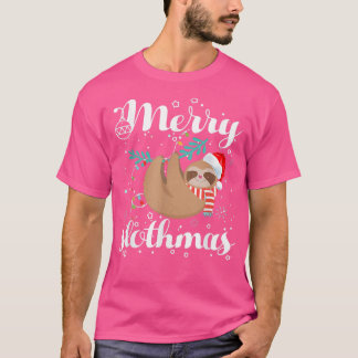 Merry Slothmas T Christmas Pajama for Sloth Lover T-Shirt