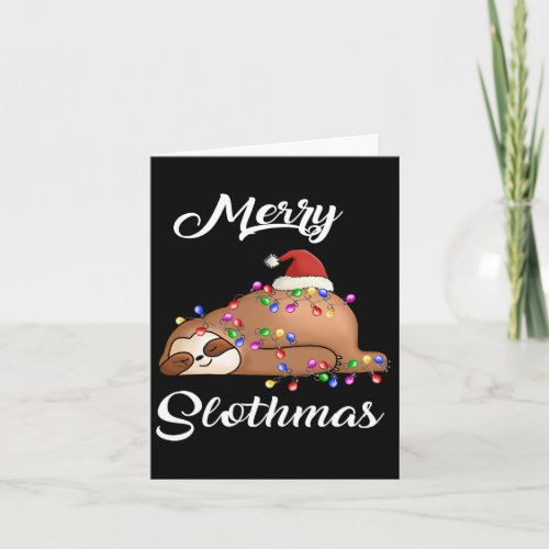 Merry Slothmas T Christmas Pajama For Sloth Lovers Card