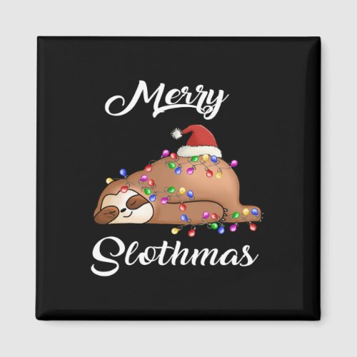 Merry Slothmas T Christmas Pajama For Sloth Lovers Magnet