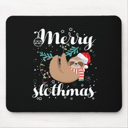 Merry Slothmas T Christmas Pajama For Sloth Lovers Mouse Pad