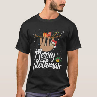 Merry Slothmas T Pajama For Sloth Lovers For Chris T-Shirt