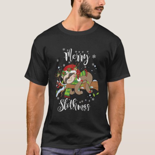 Merry Slothmas T Shirt Christmas Pajama For Sloth 