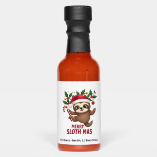 Merry Slothmas Xmas Santa Slo Ho Ho Ho Sloth Chris Hot Sauces