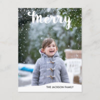 Merry Snowfall Collection Photo Postcard