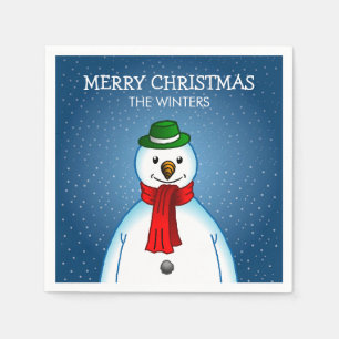 Merry Snowman Napkins