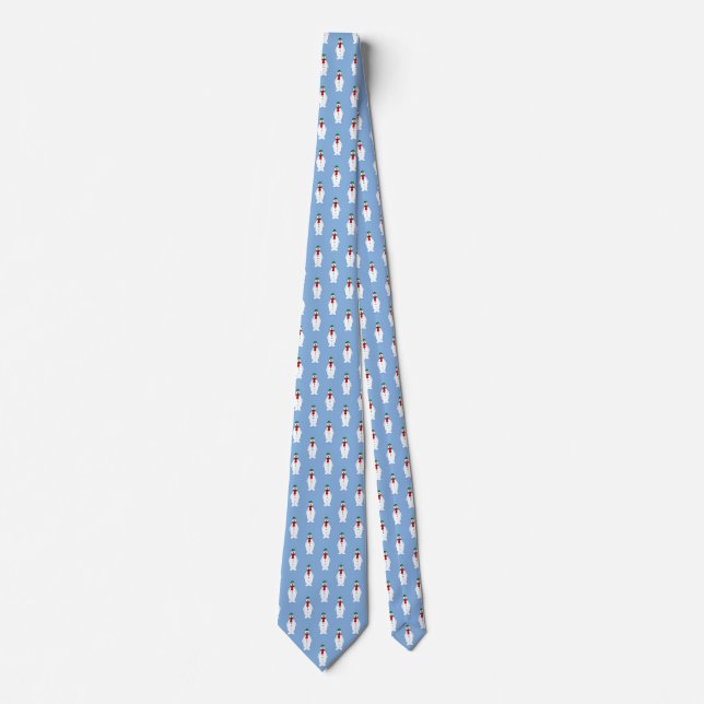 Merry Snowman Neck Tie (Front)