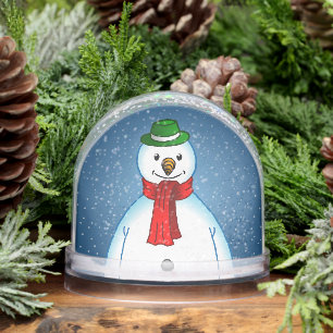 Merry Snowman Snow Globe