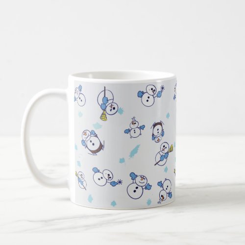 Merry Snowmen Playing in the Snow Coffee Mug