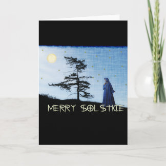 Merry Solstice Night Holiday Card