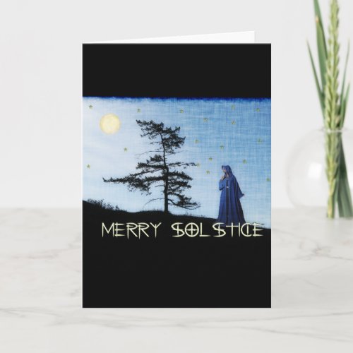 Merry Solstice Night Holiday Card