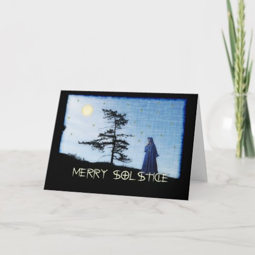 Merry Solstice Night Holiday Card