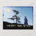 Merry Solstice Night Holiday Postcard at Zazzle