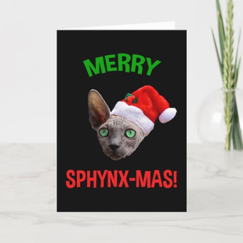 Merry Sphynx_But Funny Christmas Sphynx Cat Lover Holiday Card