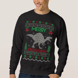 Merry Spinosaurus Xmas Ugly Spinosaurus Christmas Sweatshirt