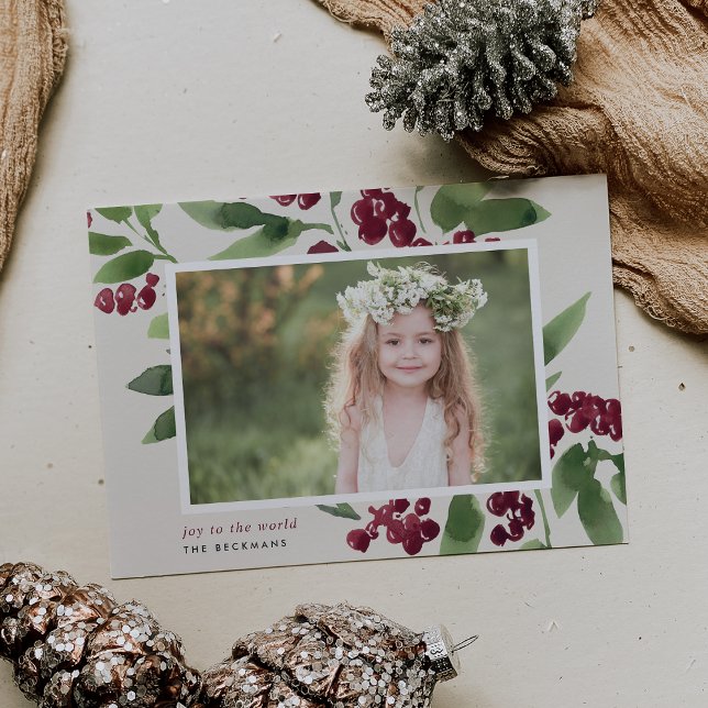 Merry Sprigs | Holiday Photo Card (Creator Uploaded)