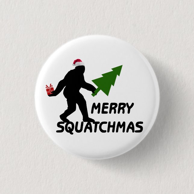Merry Squatchmas Button (Front)