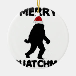 Merry Squatchmas Ceramic Ornament