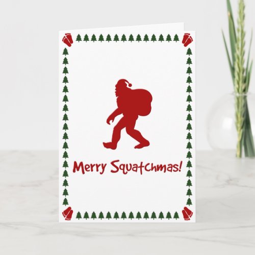 Merry Squatchmas Christmas Card Holiday Card