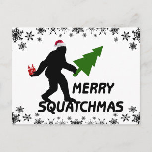Merry Squatchmas Holiday Postcard