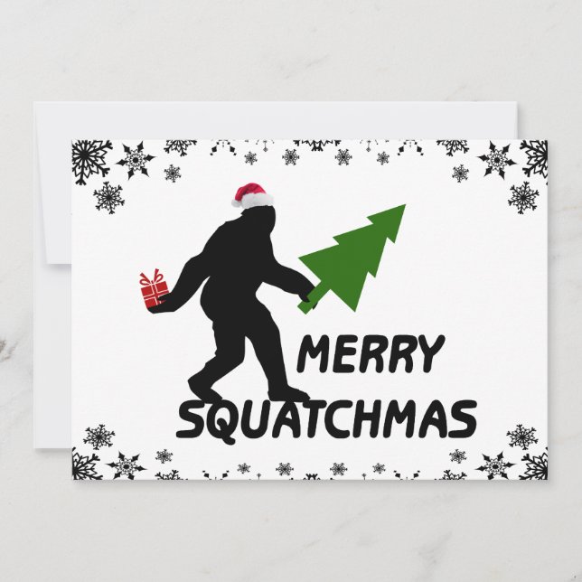 Merry Squatchmas Invitation (Front)
